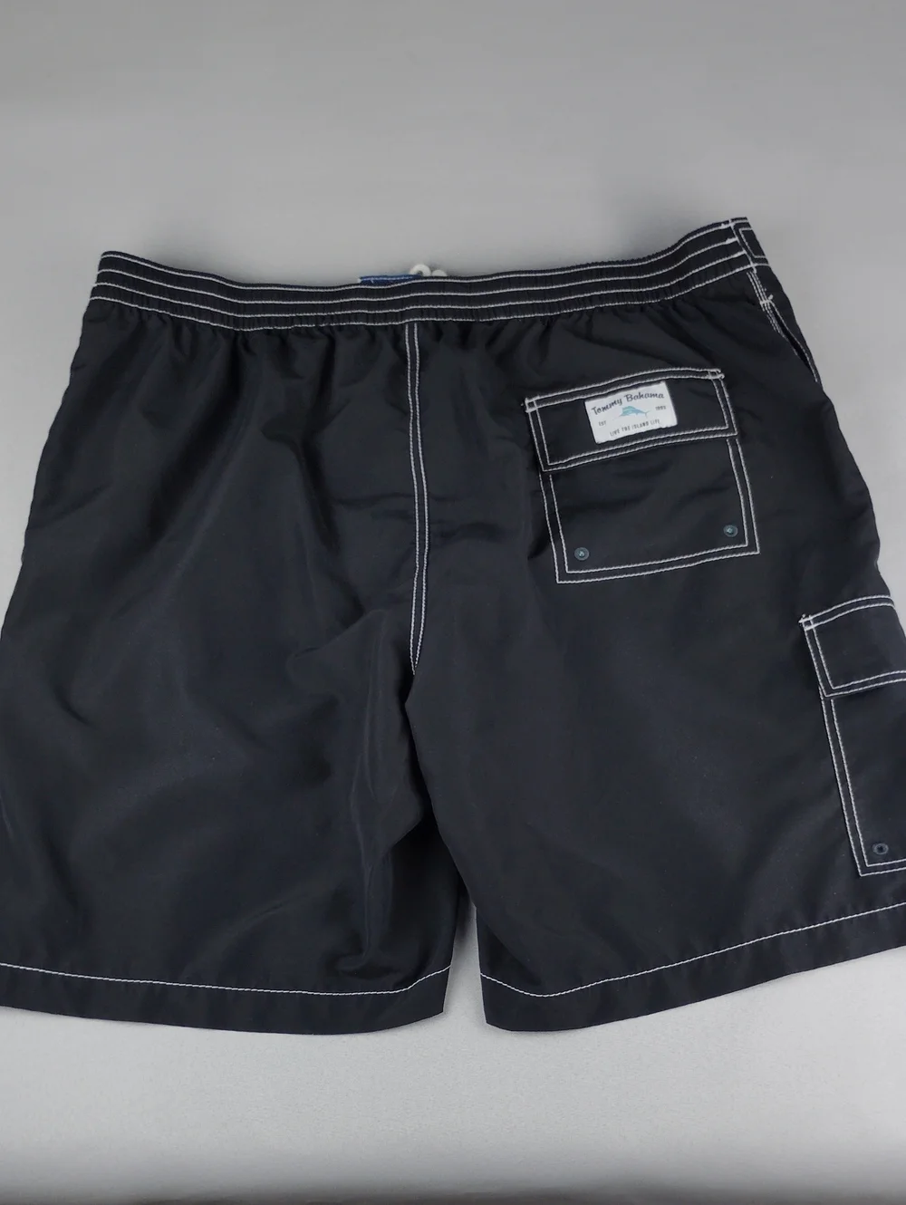 Tommy Bahama Men's Black Swim Trunks.